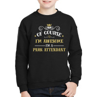 Of Course I'm Awesome I'm A Park Attendant Youth Sweatshirt | Artistshot