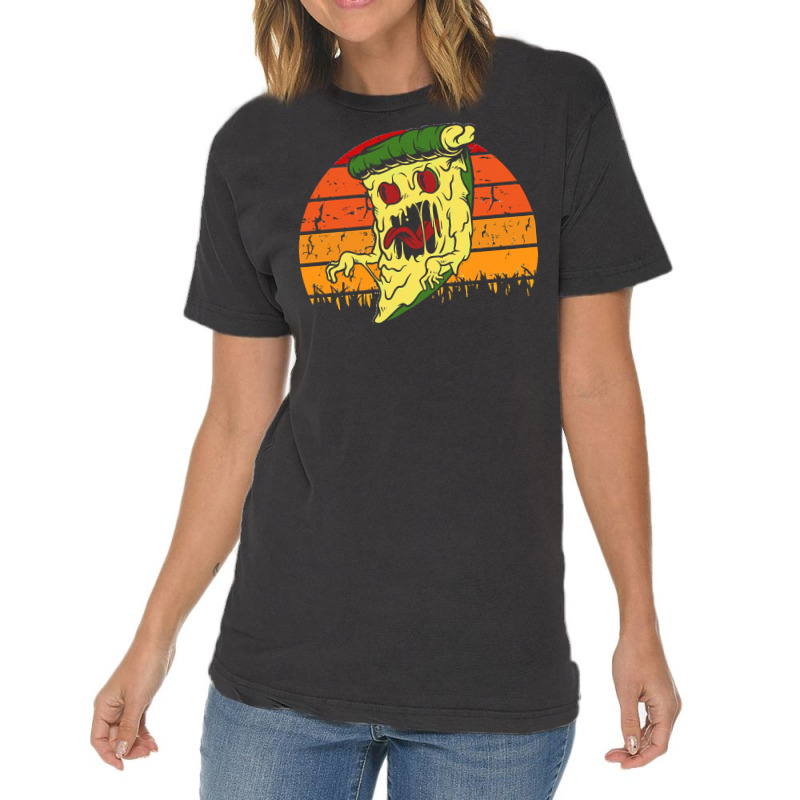 Pizza Zombie Funny Halloween T  Shirt Pizza Zombie Aesthetic Goth Gift Vintage T-shirt | Artistshot