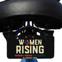 Women's Rising   Women's March On Detroit Bicycle License Plate | Artistshot