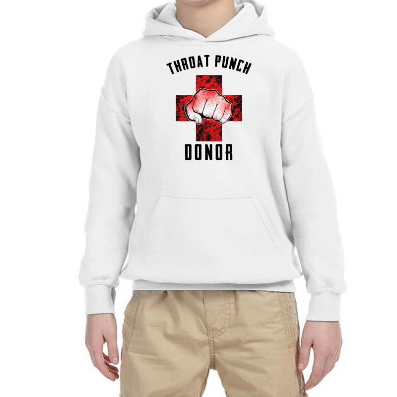 Throat Punch Donor Boxing Fan Youth Hoodie By Atereabag Artistshot