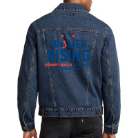 Women's Rising   Women's March On Illinois 2 Men Denim Jacket | Artistshot