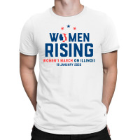 Women's Rising   Women's March On Illinois 2 T-shirt | Artistshot