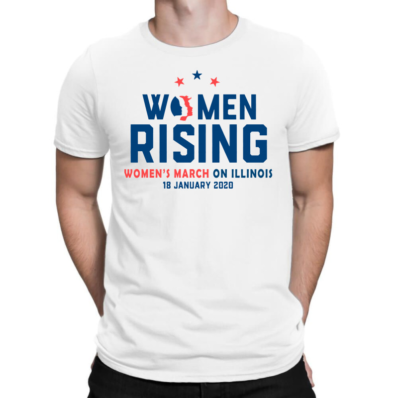 Women's Rising   Women's March On Illinois 2 T-shirt | Artistshot