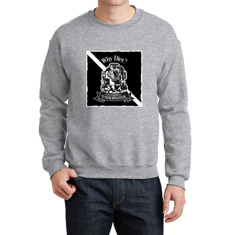 Im Weightless Underwater Crewneck Sweatshirt by Pixelcon | Artistshot