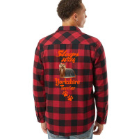 Sleeps With Yorkshire Terrier Flannel Shirt | Artistshot