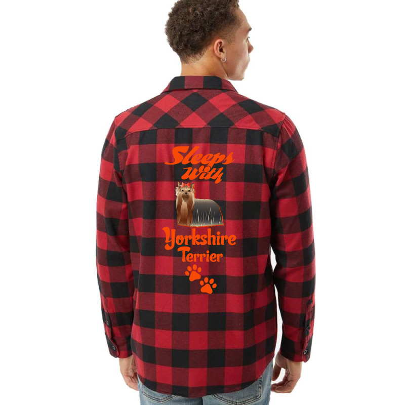 Sleeps With Yorkshire Terrier Flannel Shirt by tshiart | Artistshot