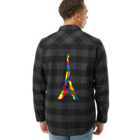 Abstract Eiffel Tower France Paris Flannel Shirt | Artistshot