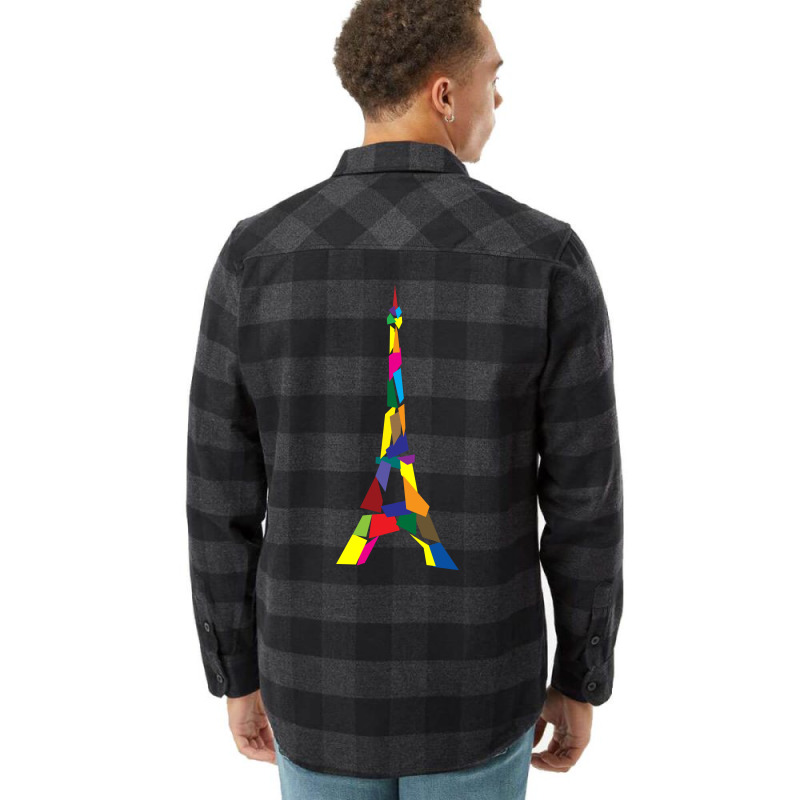 Abstract Eiffel Tower France Paris Flannel Shirt | Artistshot