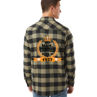 No Man Is Perfect Except Those Born In 1957 Flannel Shirt | Artistshot