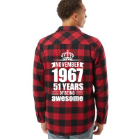 November 1967 51 Years Of Being Awesome Flannel Shirt | Artistshot