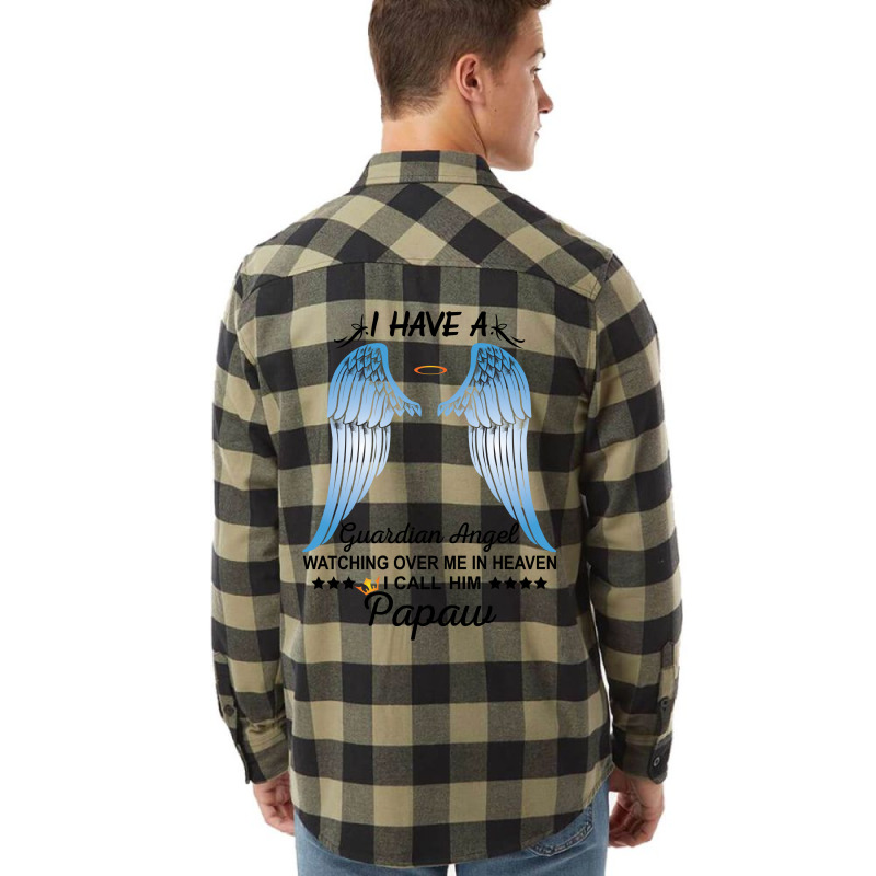 My Papaw Is My Guardian Angel Flannel Shirt | Artistshot