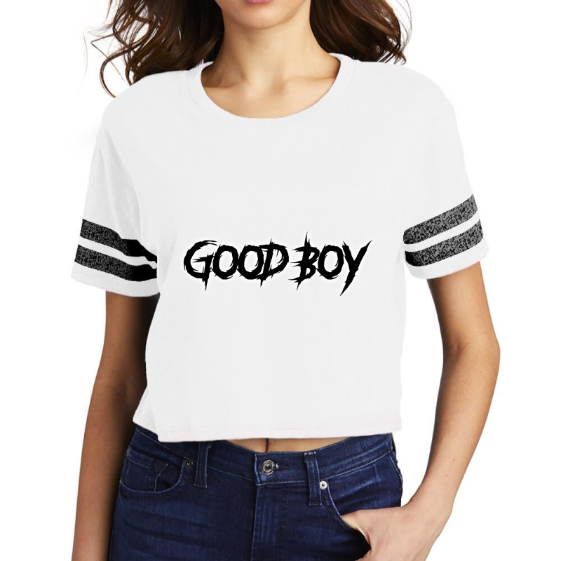 Good Boy Text Scorecard Crop Tee by puri shope | Artistshot