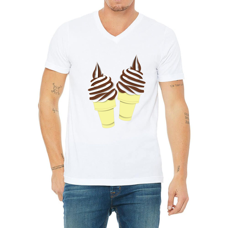 Ice Cream Cone Couple V-Neck Tee by ririnai | Artistshot