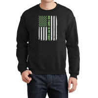 His Fight   American Flag Epilepsy Crewneck Sweatshirt | Artistshot