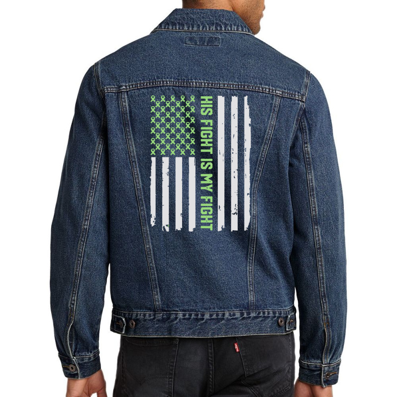 His Fight   American Flag Epilepsy Men Denim Jacket by saepuloh | Artistshot