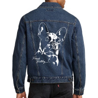 French Bulldog Gift T  Shirt French Bulldog Dog Frenchie Portrait T  S Men Denim Jacket | Artistshot