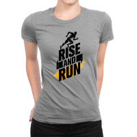 Rise And Run For Gym Ladies Fitted T-shirt | Artistshot