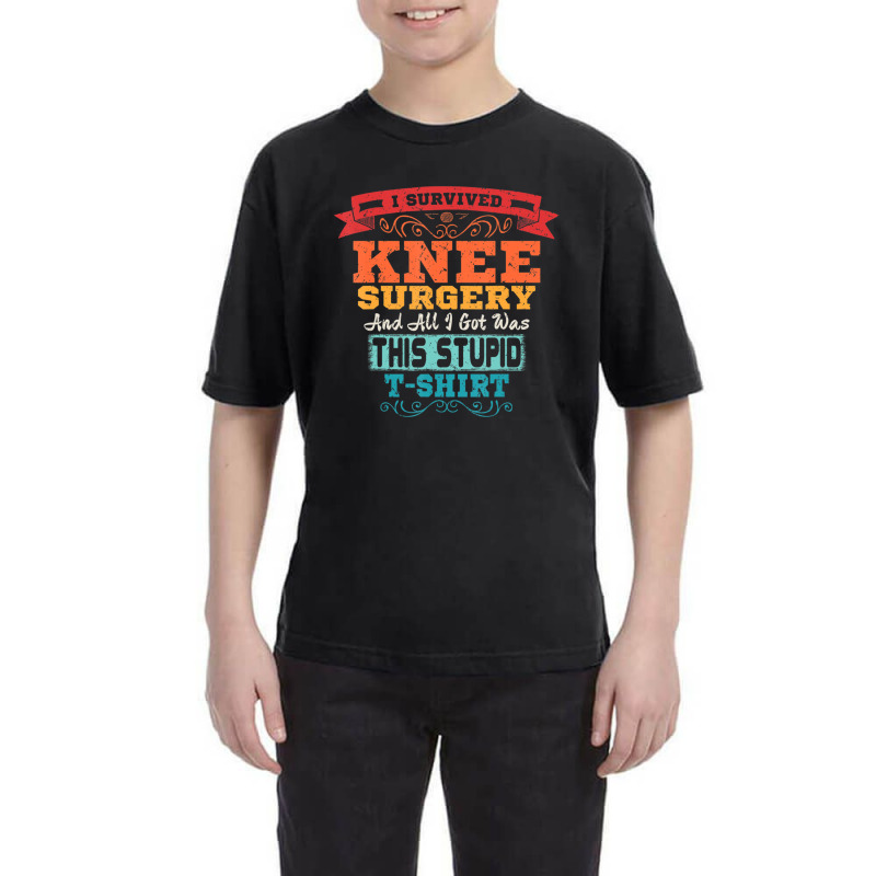 Knee Surgery Acl Replacement Recovery Retro Gift Youth Tee by bummercaught | Artistshot