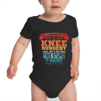 Knee Surgery Acl Replacement Recovery Retro Gift Baby Bodysuit | Artistshot