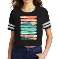 Beach Sunset T  Shirt Summer Sunset Beach Vacation Rocky Cliffs Ocean Scorecard Crop Tee | Artistshot