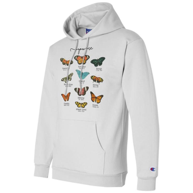 You Are Beautiful Bible Verse Religious Christian Butterfly Champion Hoodie | Artistshot