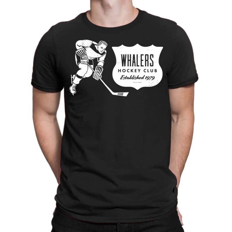 Vintage Hockey Whalers White Whalers Wordmark T-Shirt by JeremyHurley | Artistshot