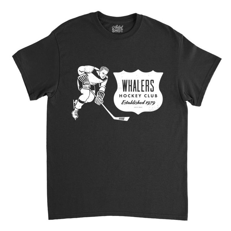 Vintage Hockey Whalers White Whalers Wordmark Classic T-shirt by JeremyHurley | Artistshot