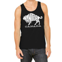 Vintage Manitoba Buffalo With Text White Tank Top | Artistshot