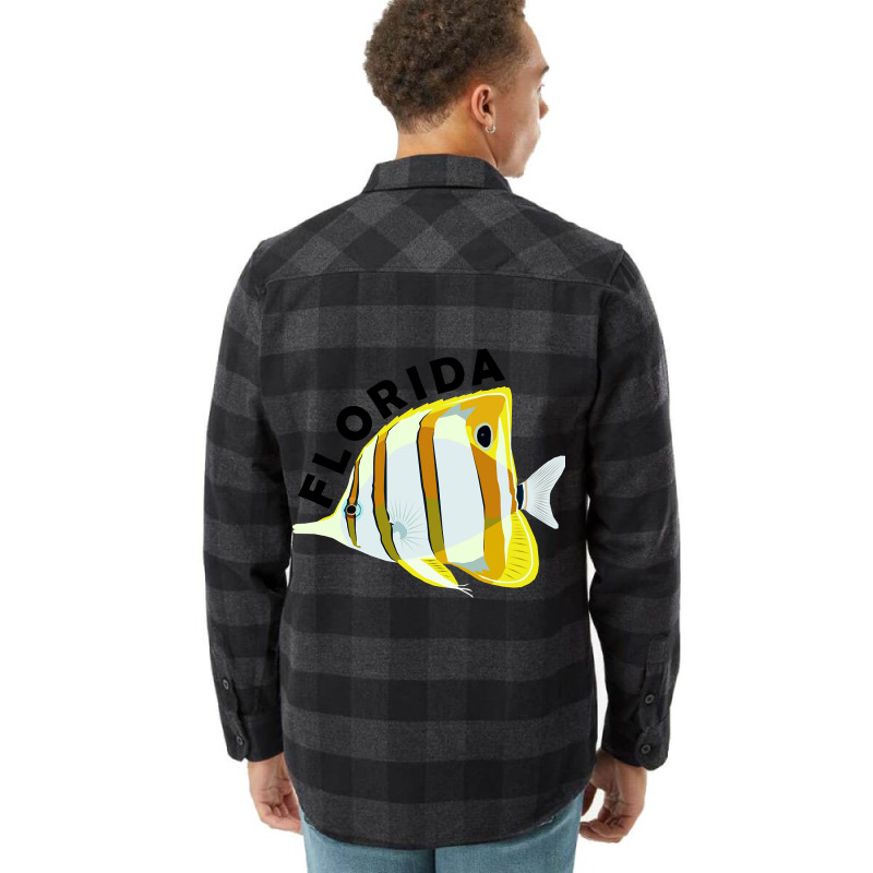 Florida Butterfly Fish, Tropical Coral Marine Animal Flannel Shirt | Artistshot