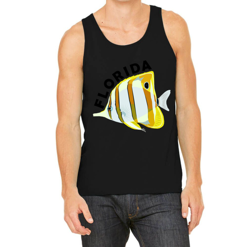 Florida Butterfly Fish, Tropical Coral Marine Animal Tank Top | Artistshot