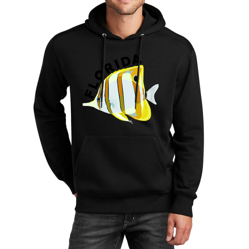 Florida Butterfly Fish, Tropical Coral Marine Animal Unisex Hoodie | Artistshot