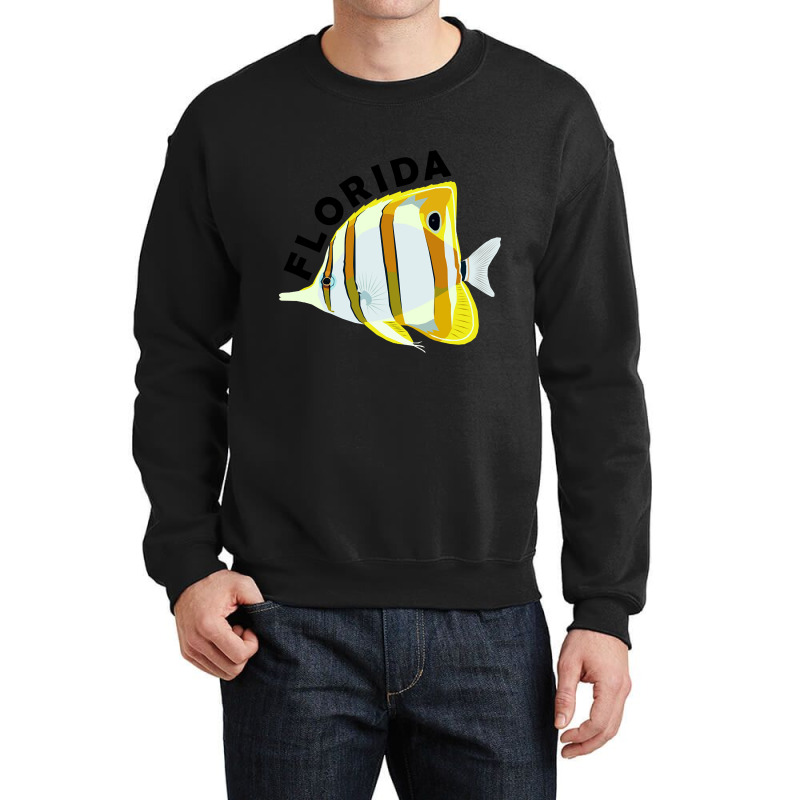 Florida Butterfly Fish, Tropical Coral Marine Animal Crewneck Sweatshirt | Artistshot