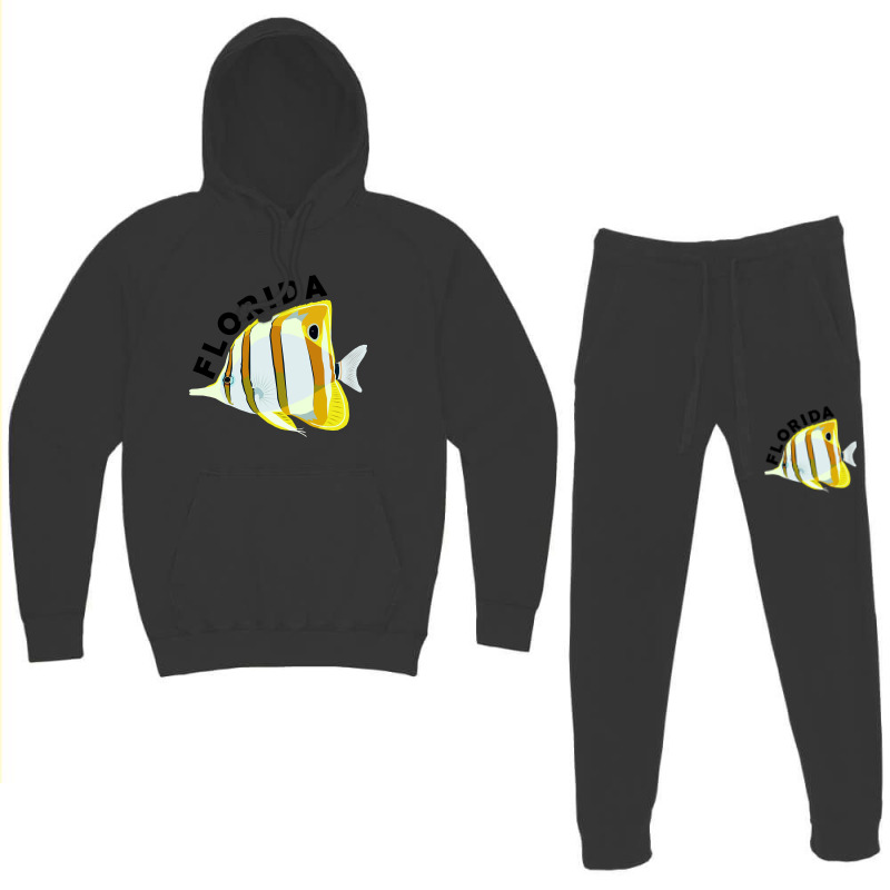 Florida Butterfly Fish, Tropical Coral Marine Animal Hoodie & Jogger Set | Artistshot