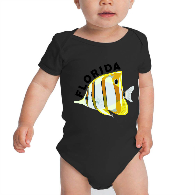 Florida Butterfly Fish, Tropical Coral Marine Animal Baby Bodysuit | Artistshot