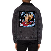 Anime Luffy Unisex Sherpa-lined Denim Jacket | Artistshot