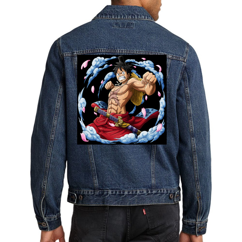 Anime Luffy Men Denim Jacket | Artistshot