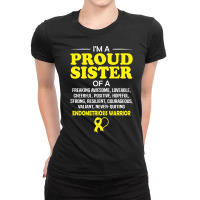 Proud Sister Of An Endometriosis Awareness Warrior Ladies Fitted T-shirt | Artistshot