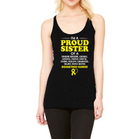 Proud Sister Of An Endometriosis Awareness Warrior Racerback Tank | Artistshot