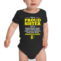 Proud Sister Of An Endometriosis Awareness Warrior Baby Bodysuit | Artistshot