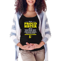 Proud Sister Of An Endometriosis Awareness Warrior Maternity Scoop Neck T-shirt | Artistshot