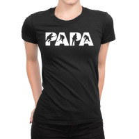 Mens Ice Hockey Dad Papa Ice Hockey Father Ladies Fitted T-shirt | Artistshot