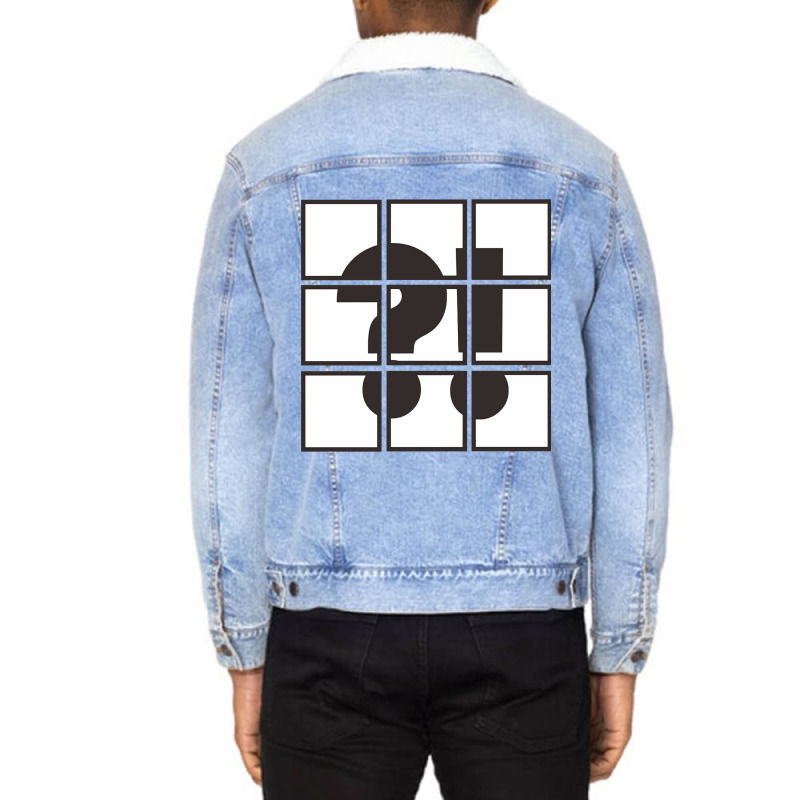 Questioning Exclamation Unisex Sherpa-Lined Denim Jacket by mckeebeckett3l9yxd | Artistshot