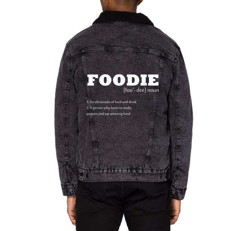 Funny Eating Out Foodie Unisex Sherpa-lined Denim Jacket | Artistshot