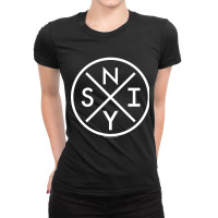 Staten Island Crossed Circle - 2.0 Ladies Fitted T-shirt | Artistshot