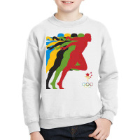 Run American Flag Youth Sweatshirt | Artistshot