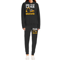 Funny Excavator  See You Later Excavator Toddler Kids Hoodie & Jogger Set | Artistshot