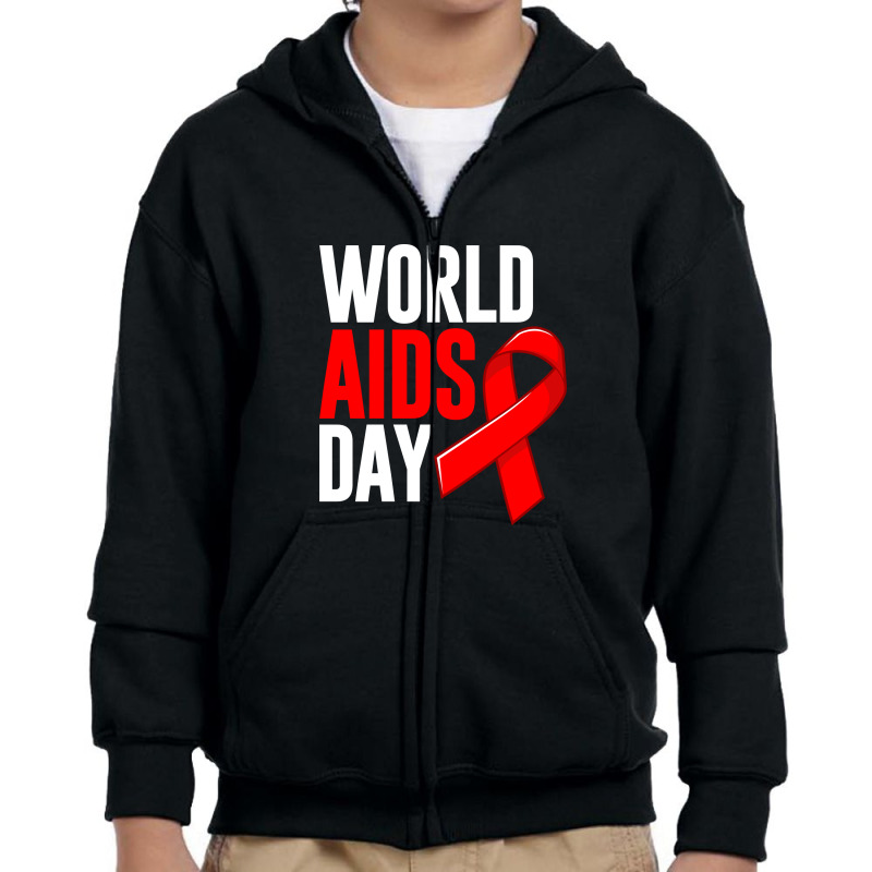 World Aids Day Youth Zipper Hoodie by Silveria | Artistshot