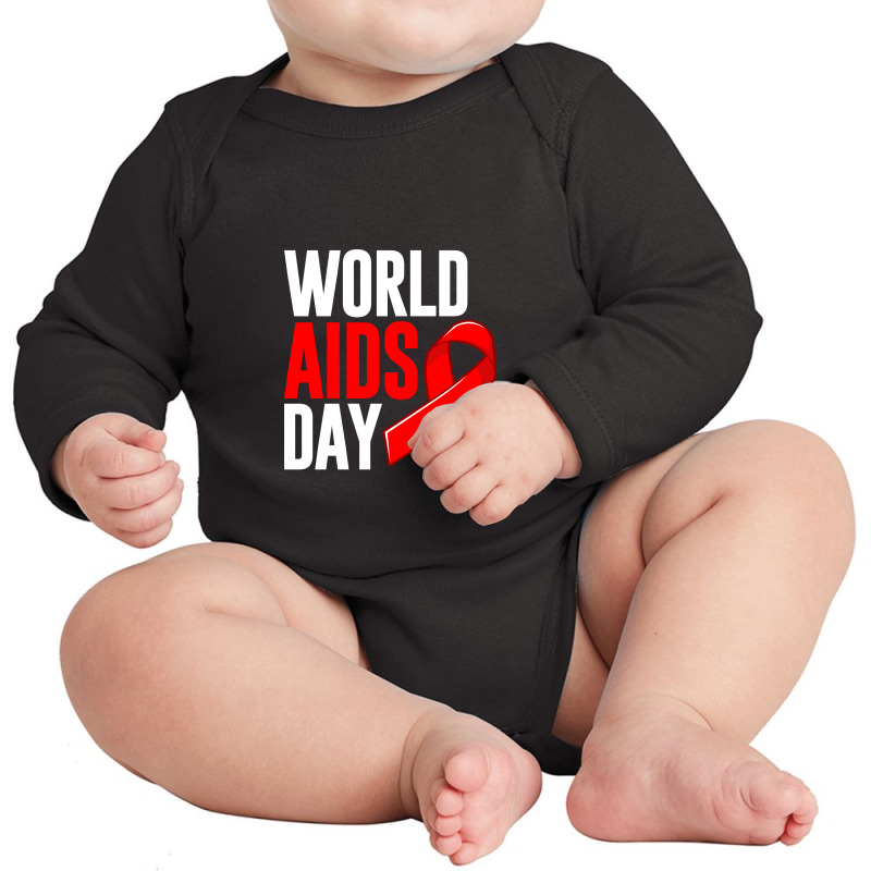 World Aids Day Long Sleeve Baby Bodysuit by Silveria | Artistshot