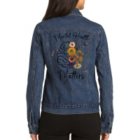 Mental Health Matters Gifts Human Brain Illness Awareness Ladies Denim Jacket | Artistshot