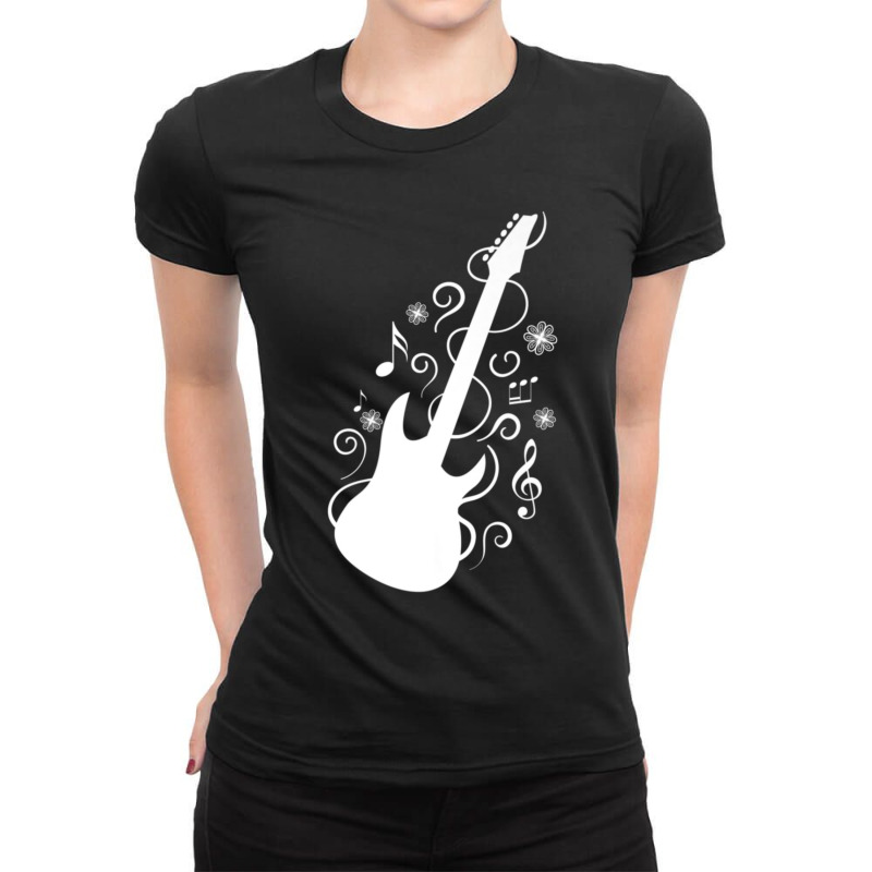 Guitar Music Rock Musical Instrument Ladies Fitted T-Shirt by KelliBrimner | Artistshot